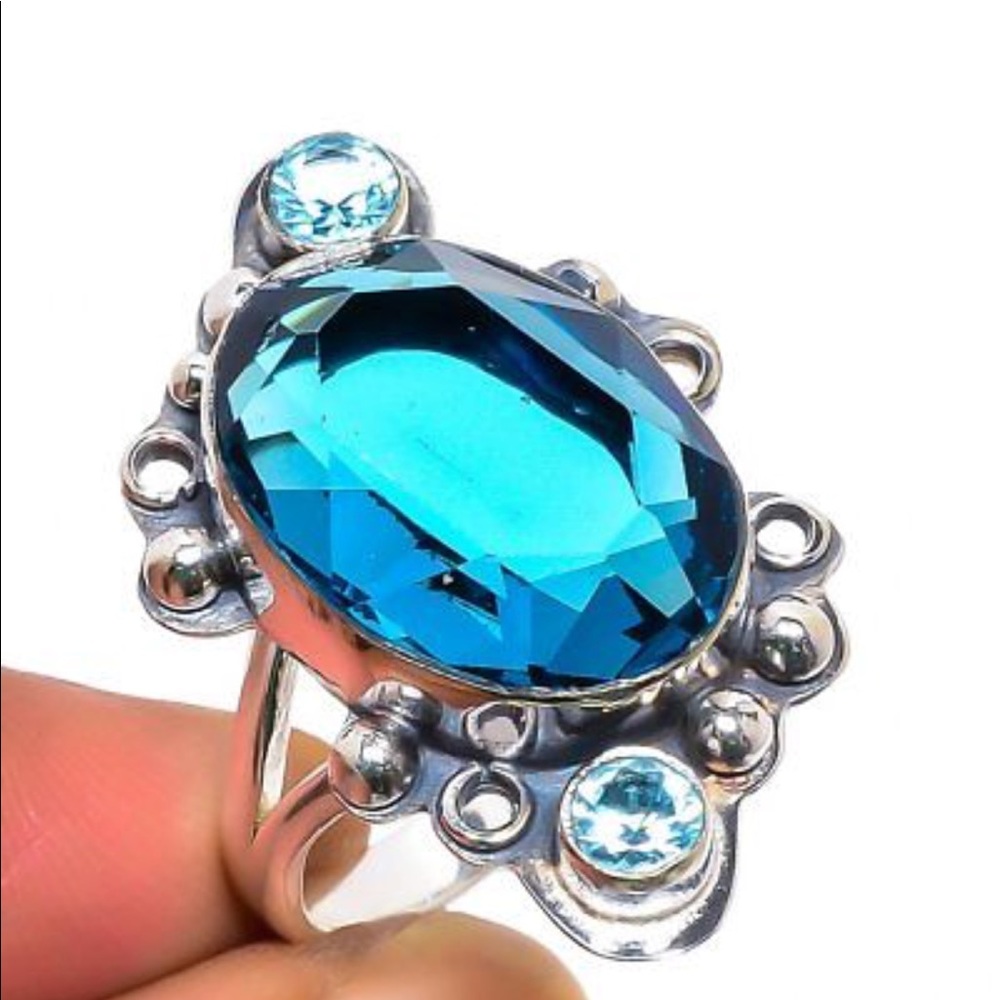 London Blue Topaz 925 Sterling Silver Ring
